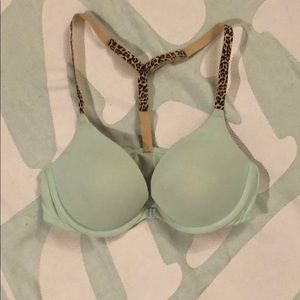 VS Pink mint push up bra